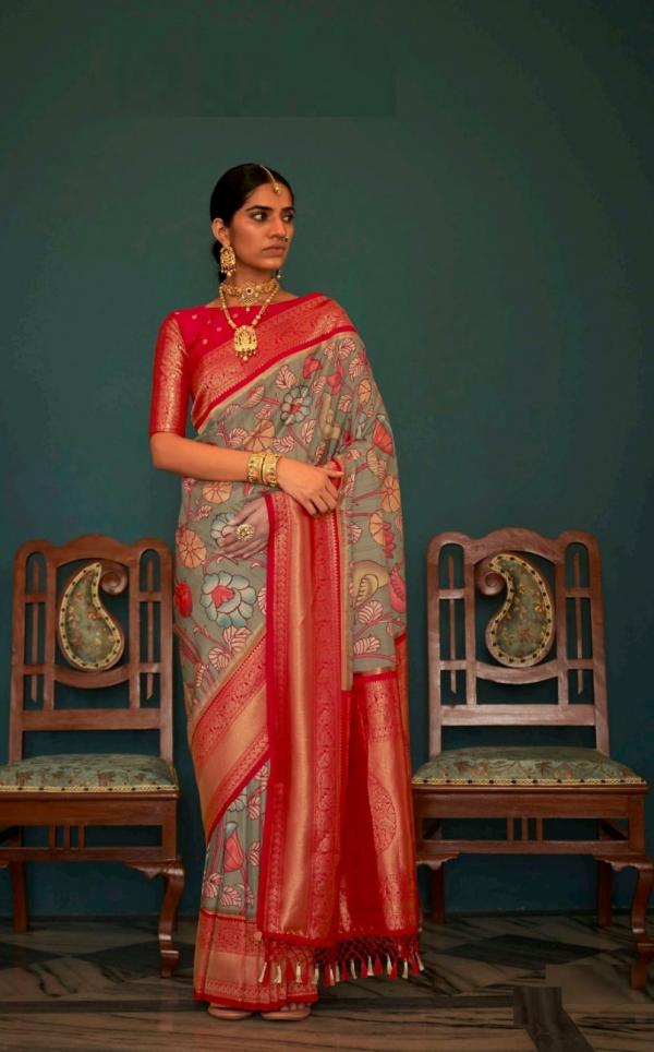 Kimora Kalamkatha Fancy Wear Exclusive Look Silk Saree Collection